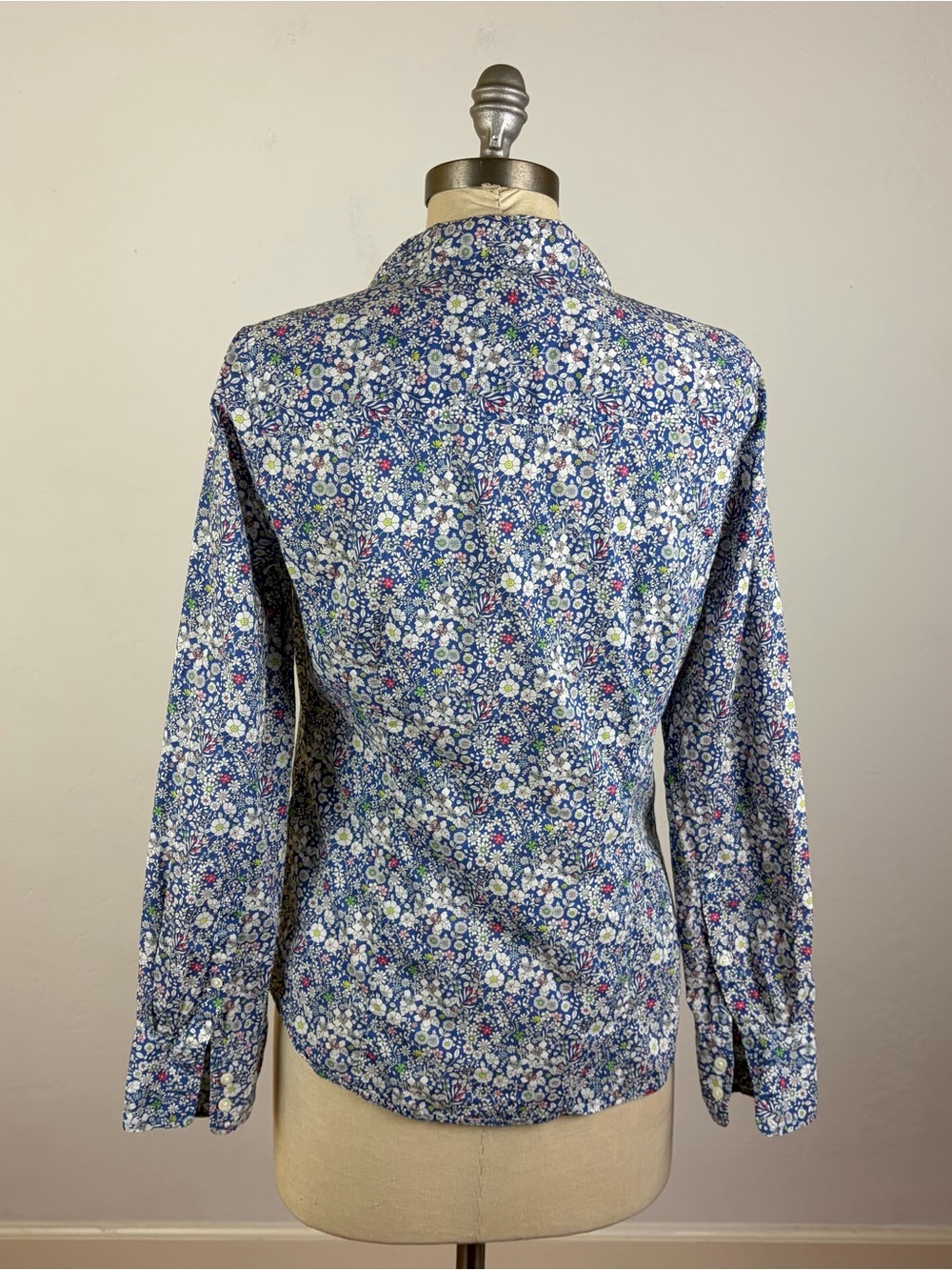 J. Crew Liberty Fabric Poplin Button Front Top - Picture 6 of 8